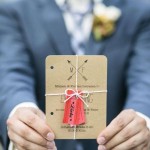 convite tipo tag para casamento